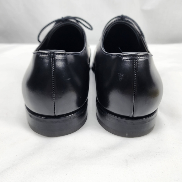 Prada Black Brushed Leather Oxford Men's Prada Size 8.5 US 9.5 Made in Italy - Picture 5 of 11